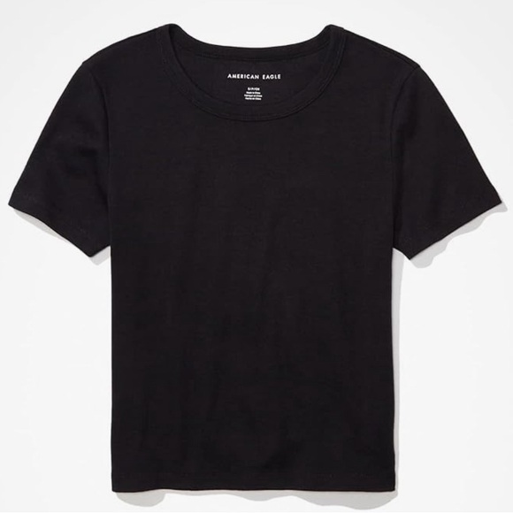 American Eagle Outfitters Tops - American Eagle Black Baby Tee